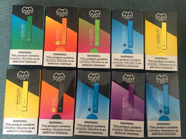 

New Puff Bar Disposable Device Vape Pen Starter Kit 280mAh Battery 1.3ml Cartridges Puffbar Empty Pod E Cigarette Vape With Security Code