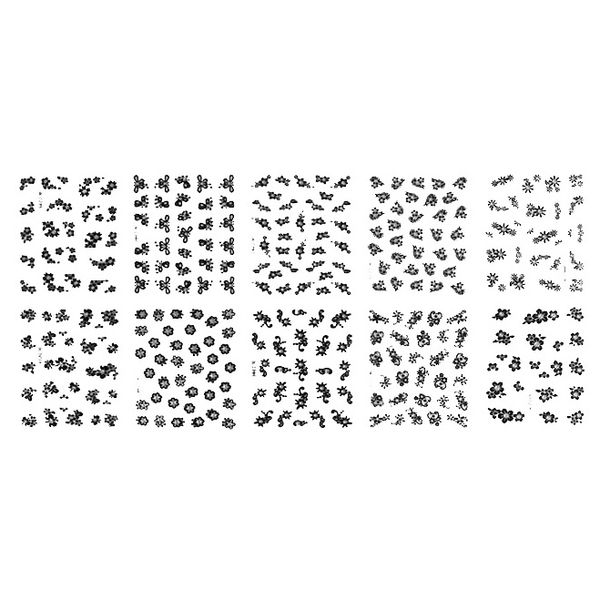 

30 sheet 3d mix color floral design nail art stickers decals manicure beautiful fashion accessories decoration, Silver;gold