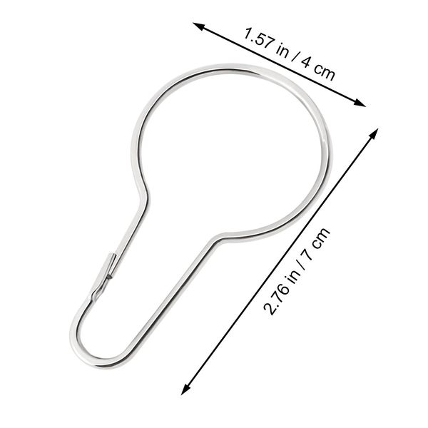 

new chrome plated shower bath bathroom curtain rings clip easy glide hooks
