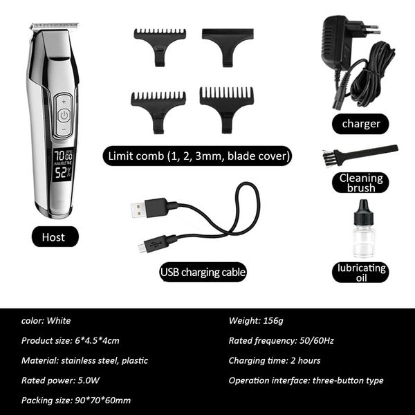 

kemei 1949 professional hair clipper all metal men electric cordless cordless hair trimmer haircut machine sweet07 cieqh