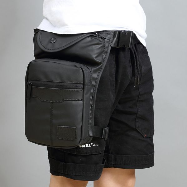 

drop shipping] men waist pack fashion waterproof waist bag trunk fanny pack leisure leg bag motorcycle thigh bag(1805