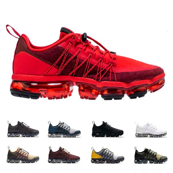 

2019 new run utility running shoes for men triple white black reflective medium olive burgundy designer mens trainers sports sneakers