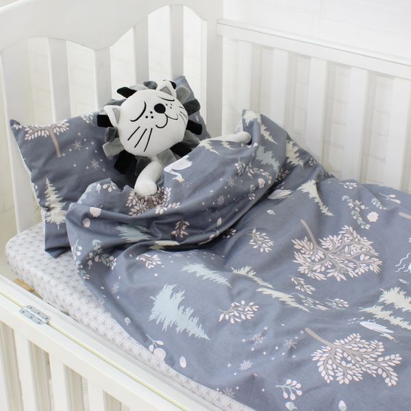 

3pcs cotton crib bed linen kit for boy girl baby bedding set includes pillowcase bed sheet duvet cover without filler