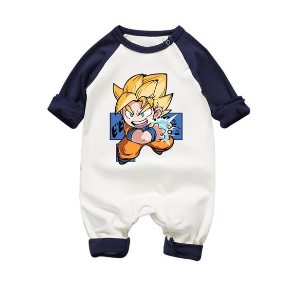 

newborn baby girl anime rompers cartoon cute printed jumpsuit outfits winter baby boy christmas clothes, Blue