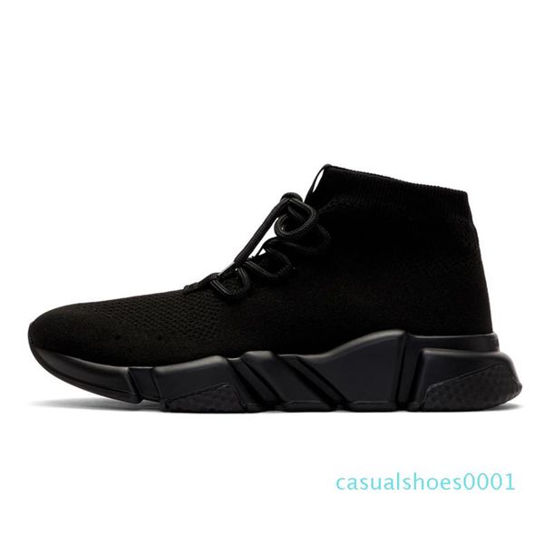 

designer shoes speed trainer casual ankle boot lace-up triple black white glitter flat runner women mens platform sports sneakers ae01
