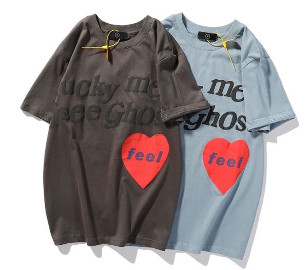 

streetwear hip hop kids see ghosts 3d print short sleeve cotton crew neck t-shirt tee, White;black