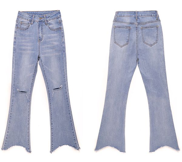 

blue gray women's tailored waist and hip princess jeans bk1220