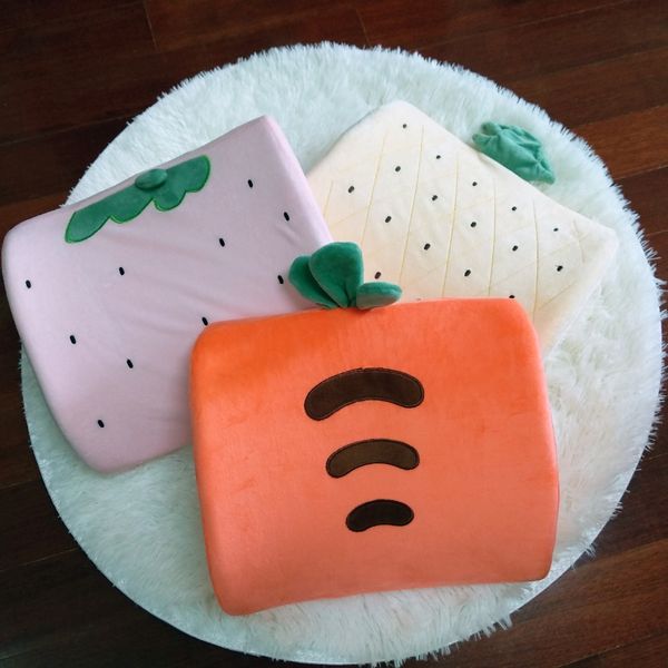 

rectangular memory foam back cushion spine lumbar support pillow orthopedic posture corrector fruit chair sofa cushion seat pad