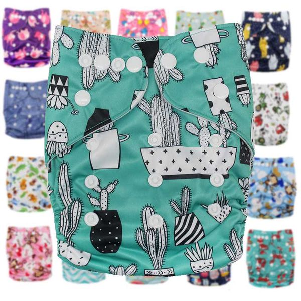 

1pc 2020 new reusable waterproof digital printed baby cloth diaper adjustable baby nappies fit 0-3years 3-15kg
