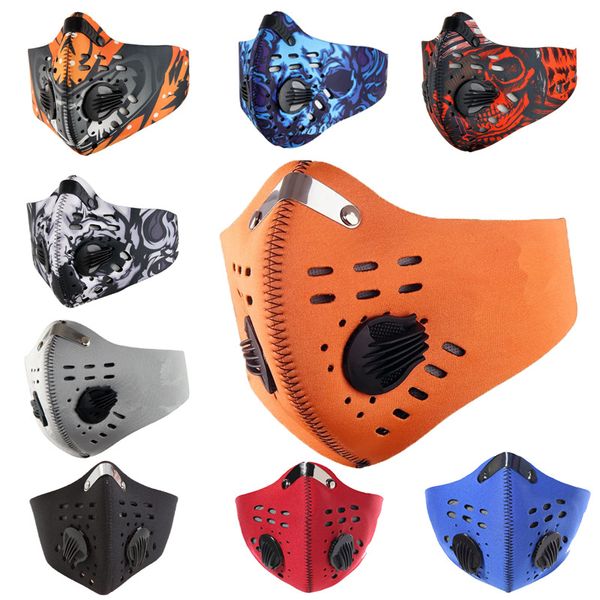 

cycling mask anti-fog dust-proof breathing valve sports face masks with 1 pcs filter protective mask riding masks kha088