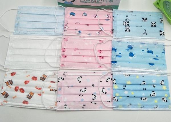 

Одноразовые дети дети Маска для лица хлопок PM2. 5 мультфильм активный уголь маски для лица 3 слоя анти защитная маска для мальчика девочка 50 шт.