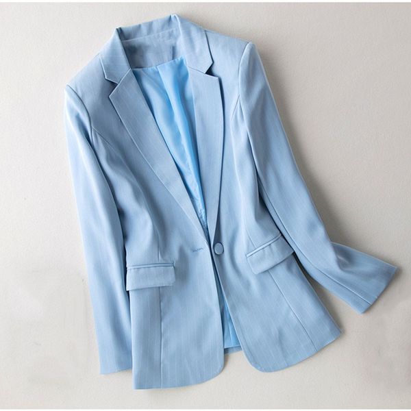 

women's suits & blazers plus size s -7xl women stripe blazer 2021 spring autumn jackets single breasted business elegantly suit coat j7, White;black