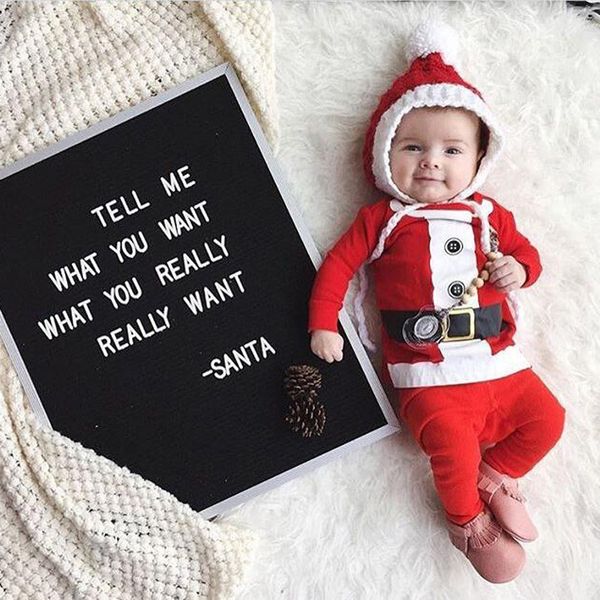 

baby clothes boy girl clothing set cute christmas santa claus long sleeve t-shirt trousers pant outfits set d, White