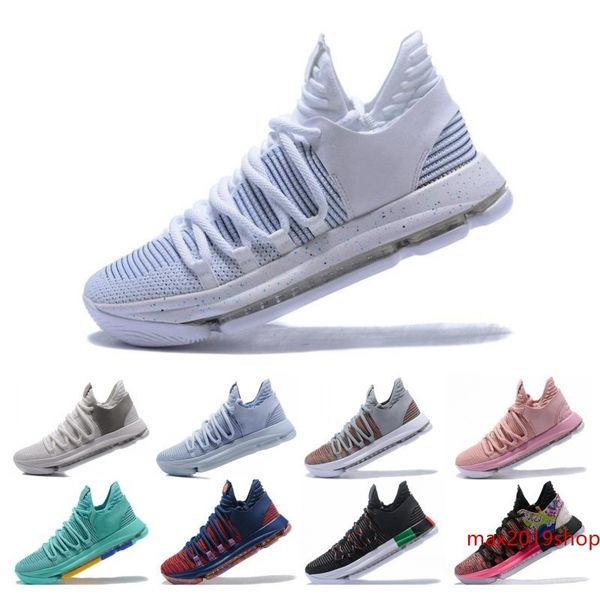 

new arrival kd 10 kevin durant men basketball shoes oreo bhm white black numbers anniversary stucco igloo multi color 10 x sports sneaker