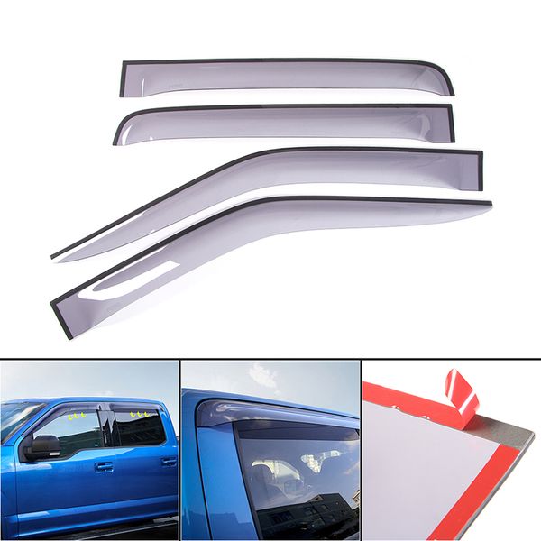 

resin rain block gear windows visor rainshield decoration accessories for f150 2016 up car styling accessories