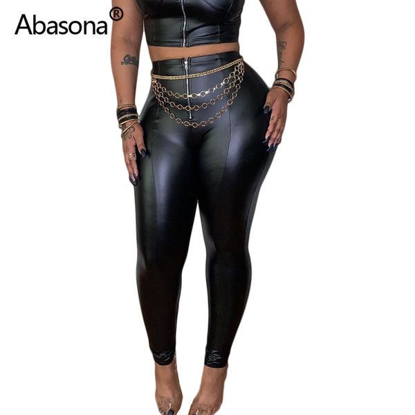 

women's pants & capris black solid pu faux leather elegant high waist pant women skinny zip spring summer fuzzy warm casual office lady, Black;white