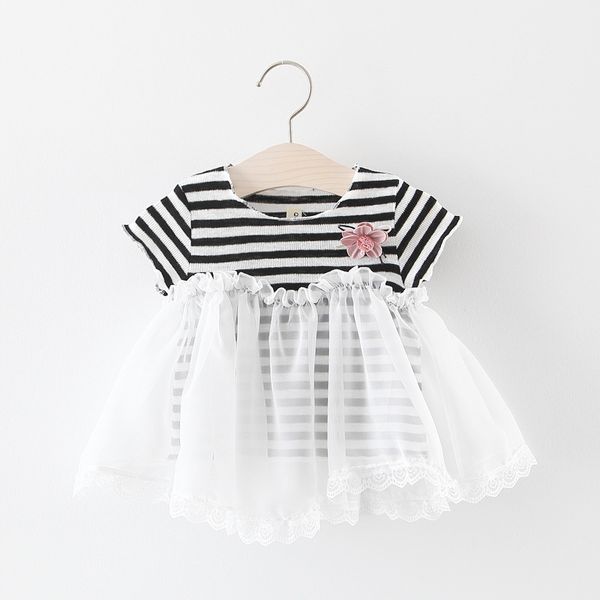 

new baby clothes stripe splicing summer cotton baby girls sleevesless dress children's clothing kids dresses, Red;yellow