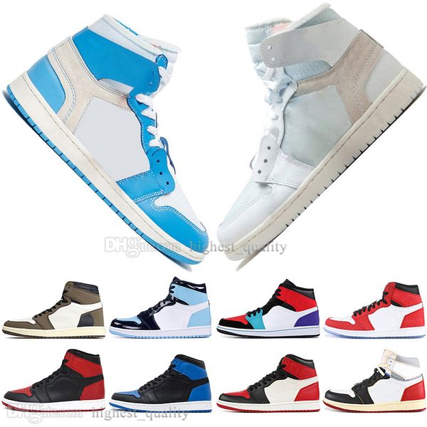 

with box sale 1 high og travis scotts cactus jack unc spiderman mens basketball shoes 1s 3 banned bred toe men sports designer sneakers