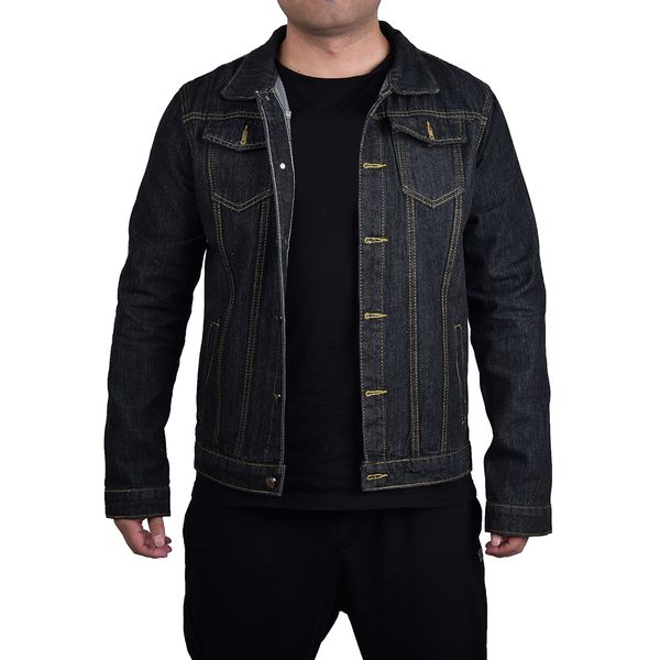 

denim blue black mens jackets old fashion cool streetwear mens jackets and coats vintage male jeans coat men jacket 2019 d20, Black;brown