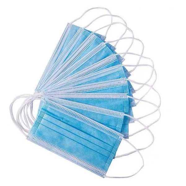 

a class 3-ply non-woven dust air n95 grade mouth mask disposable bfe95% marks face shield earloop with $30 coupon