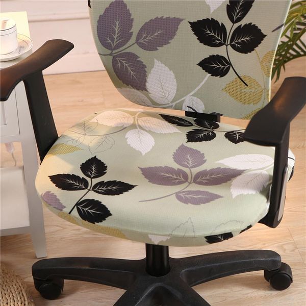 

2pcs elastic polyester seat cover for swivel chair anti-dirty office computer chair case home textile