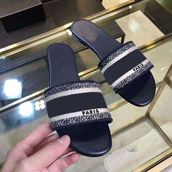 

fashion brand man women leather slippers sandals womens summer sandals beach slide luxury slippers designer shoes shoes011 di02, Black;grey