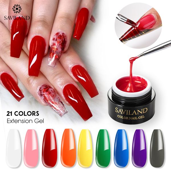 

saviland color builder gel nail extension soak off uv led building base coat soak off uv gel lacquer, Red;pink
