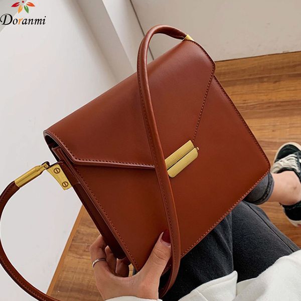 

doranmi classic buckle women's bags 2019 square crossbody shoulder bag female messenger square pu leather bags bolsos cbb478