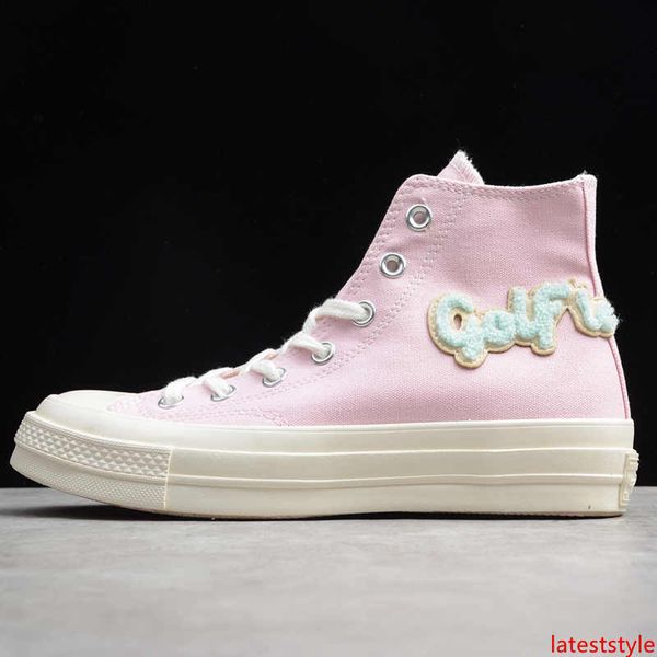 

гольф le fleur x chuck 70 синель пламя привет мужчины женщины звезда skateborad обувь мода glf 10 высокий розовый синий холст кроссовки 36-4