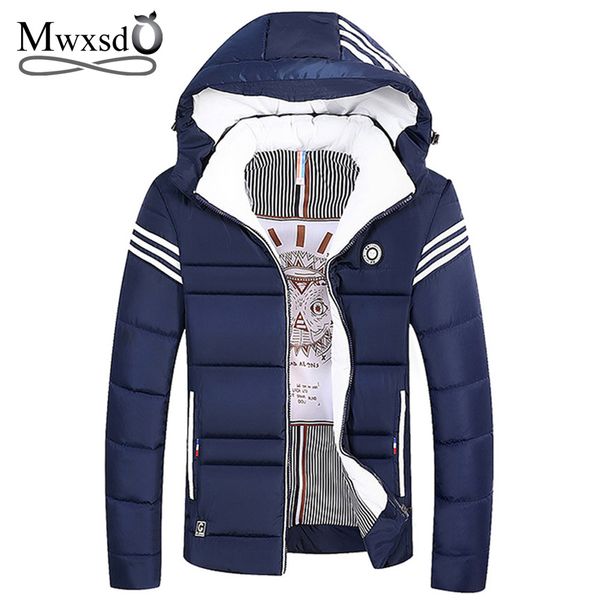 

mwxsd brand men's winter warm thick parkas coat men casual windbreak hooded parkas jackets -4xl, Tan;black