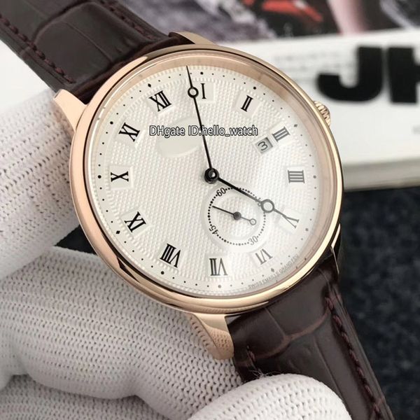 

new heritage classique 5920ba/15/984 white dial automatic mens watch rose gold case leather strap gents business sport watches 4 color, Slivery;brown
