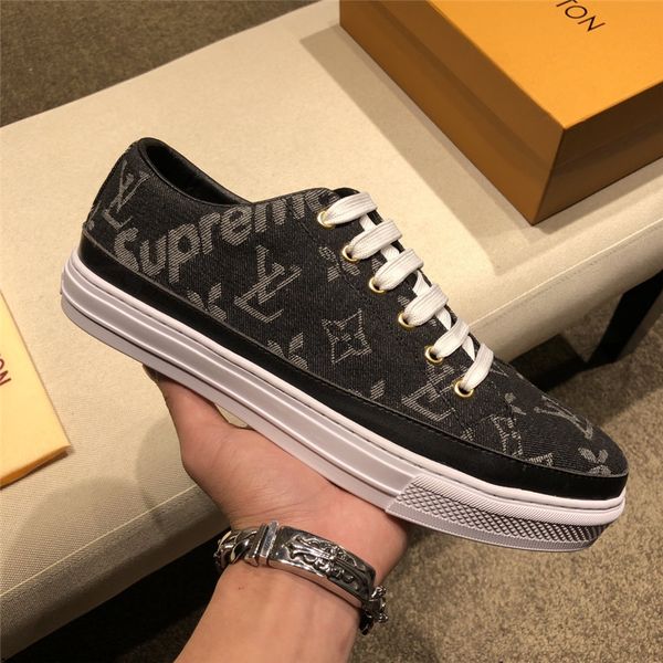 

19ss new 2019 men's flat shoes breathable fashion men's canvas casual shoes men's fashion sports shoes, Black
