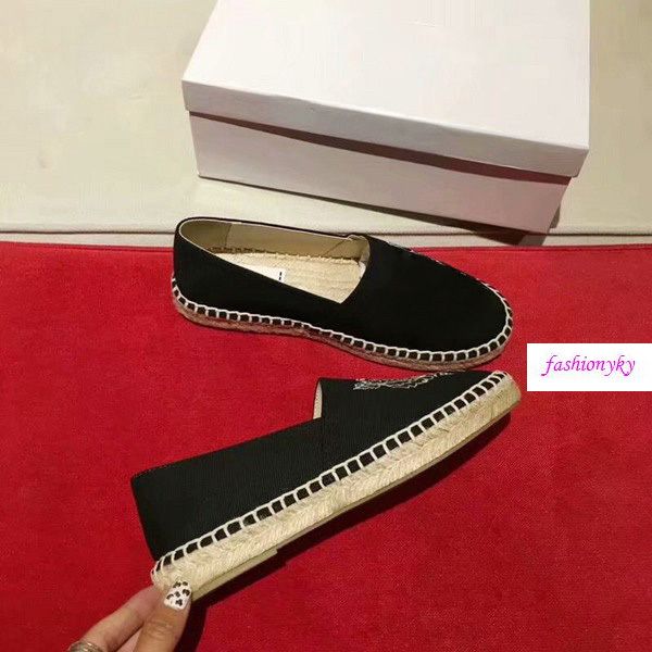 

luxury embroidered straw shoes with tiger head lazy shoes, Black