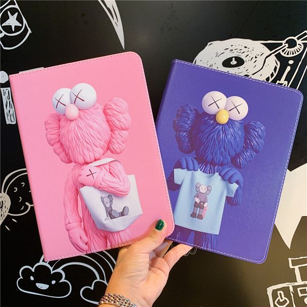 

Чехол Kaws ipad Cartoon для Mini1 / 2/3/4/5 Air1 / 2 / pro 9,7-дюймовый планшетный ПК кожаный флип чехол