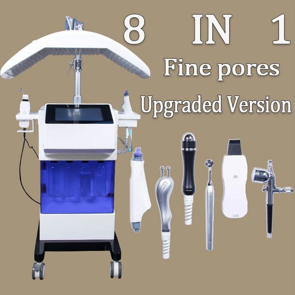 

8in1 aqua machine pdt led threapy essence infusion 7 colours led light acne treatment water dermabersion for skin peeling rf machine
