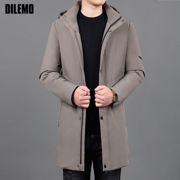 

2019 fashion brand winter thick jackets mens long korean streetwear parkas quilted jacket puffer bubble coats men clothing, Black