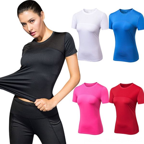 

women sport t-shirt short sleeve workout yoga running shirts quick dry performance exercise gym baselayer sport casual outdoor wear ath, Gray;blue