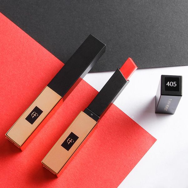 

2019 new 10 colors matte lipstick square tube luxury gold bar dumb matte lipstick cosmetics batom lippenstift makeup
