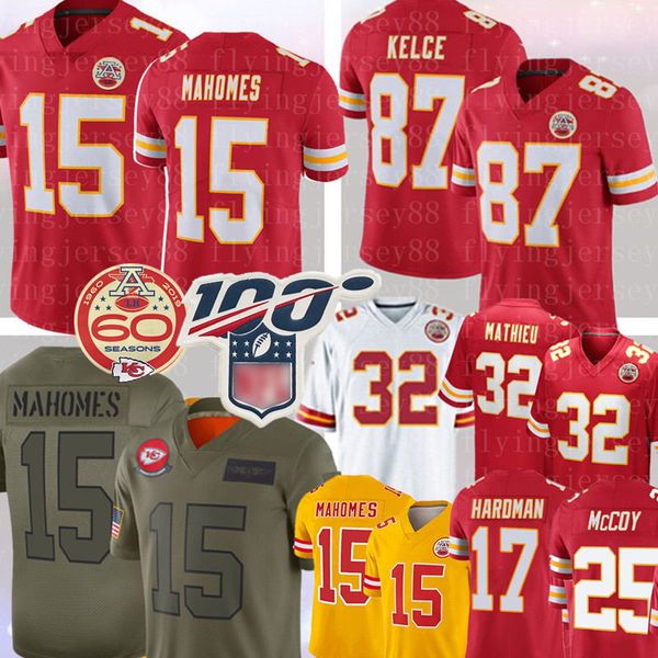 

kansas city 15 patrick mahomes chief jersey 87 travis kelce 32 tyrann mathieu jersey 17 mecole hardman tyreek hill lesean mccoy watkins, Black;red