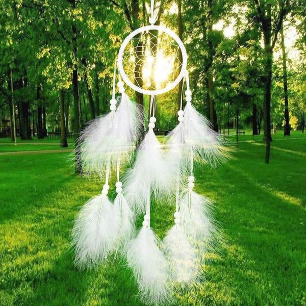 

rosequeen wind chimes handmade dream catcher net with feathers wall hanging dreamcatcher craft gift home decoration