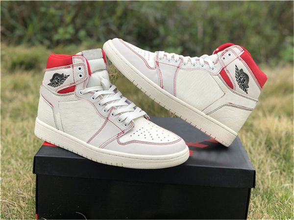 

новинка 2019 года выпуска air high og 1 ретро парус красные мужские баскетбольные кроссовки белый призрачный красный университет 555088-160, White;red