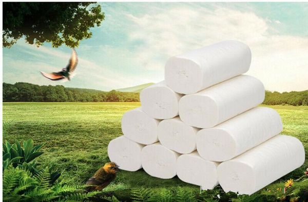 

24h dhl standard 3-ply toilet paper bulk rolls bath tissue household bathroom cleaning soft paper towels wipes fs9501