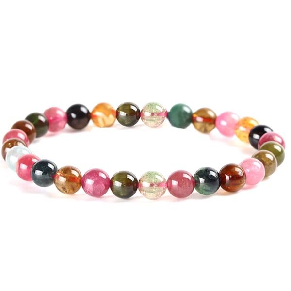 

natural labradorite crystal bracelet tourmaline bracelet (7mm round 25 pieces, Black