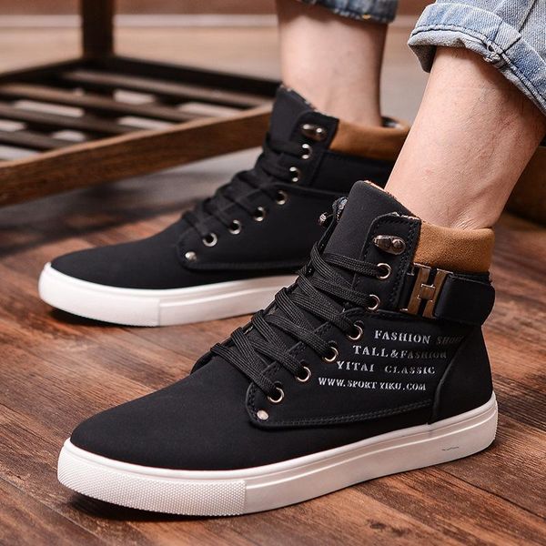 

explosion models large size shoes new cross-border for korean men's high-retro casual, Black