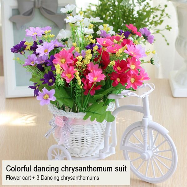

car suit bicycle knitted floral basket fake flower artificial flowers ldyllic home furnishings simulation flower home decoratio