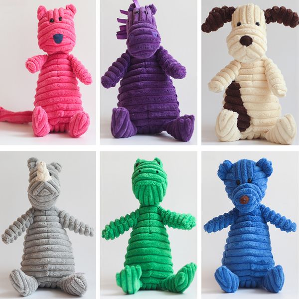 

2019 new animal cartoon dog plush toy creaking cute pet toys fleece puzzle dog cat chewing pet durable squeak toys