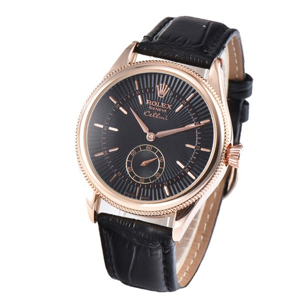 

Cla ic luxury men watche genuine leather waterproof wri twatche mall clock working chri tma gift rlx watch