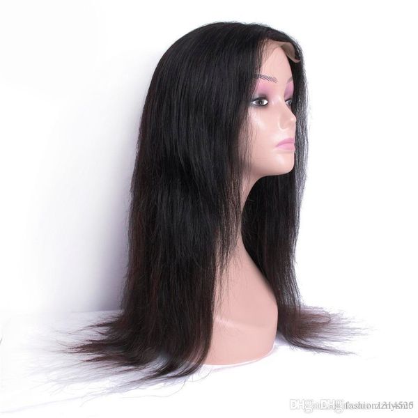 

черный парик фронта шнурка pre с детскими волосами remy brazil прямые волосы парик шнурка фронтальный женский черный европа и америка, Black