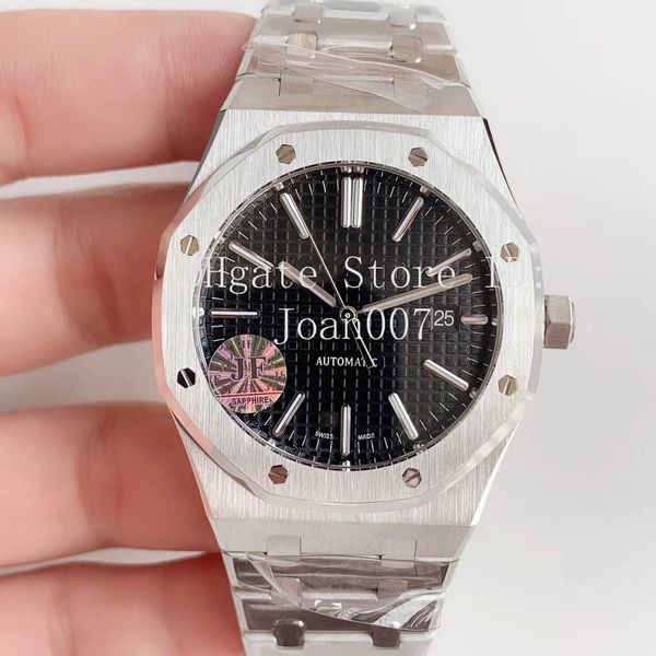 

jf upgrade v5 version mens automatic miyota 9015 cal.3120 watch men blue black dial full steel watches dive jf royal wristwatches, Slivery;brown