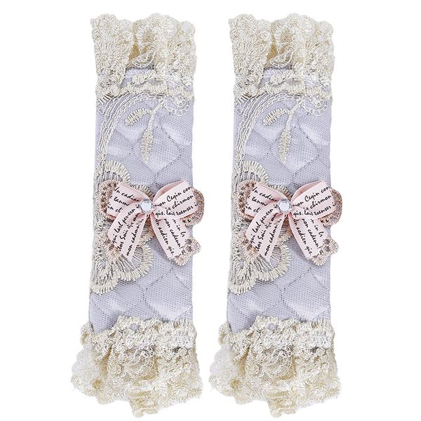 

2pcs embroidered lace door/refrigerator handle cover fridge door handle gloves home decor door knob cover 4 colors